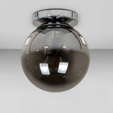 Люстра стельова Лофт Light House LS-18638F-1 CR+BK хром, плафон чорний