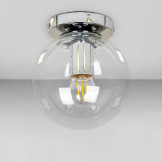 Люстра стельова лофт Light House LS-18638F-1 CR+CL хром, плафон прозорий 