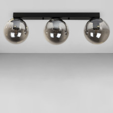 Люстра стельова лофт Light House LS-18638F-3 BK+BK (500) чорна, плафон чорний 