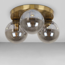 Люстра стельова Лофт Light House LS-18638F-3 BRZ+BK (300) бронза, плафон чорний