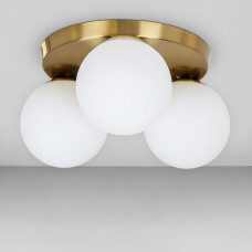 Люстра стельова Лофт Light House LS-18638F-3 BRZ+WH (300) бронза, плафон білий