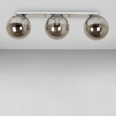 Люстра стельова лофт Light House LS-18638F-3 CR+BK (500) хром, плафон чорний 