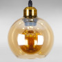 Зображення Люстра підвісна Лофт Light House LS-18639F-1 BRZ+BR бронза, плафон бурштиновий  ИМ Light-Deco 1 
