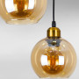 Зображення Люстра підвісна Лофт Light House LS-18639F-3 BRZ+BR (300) бронза, плафон бурштиновий ИМ Light-Deco 2 