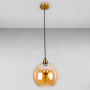 Зображення Люстра підвісна Лофт Light House LS-18641F-1 BRZ+BR бронза, плафон бурштиновий  ИМ Light-Deco 