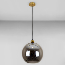 Люстра підвісна Лофт Light House LS-18642F-1 BRZ+BK бронза, плафон чорний 