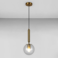 Люстра підвісна Лофт Light House LS-17183-1 BRZ+CL бронза, плафон прозорий 