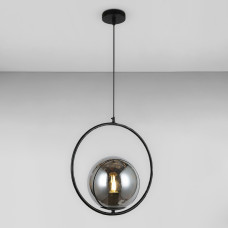 Люстра підвісна Лофт Light House LS-17186-1 BK+BK чорна, плафон чорний 