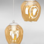 Зображення Люстра підвісна Лофт Light House LS-17191F-3 WH+BR (300) біла, плафон бурштиновий  ИМ Light-Deco 2 