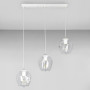 Зображення Люстра підвісна Лофт Light House LS-17191F-3 WH+CL (500) біла, плафон прозорий  ИМ Light-Deco 