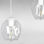 Зображення Люстра підвісна Лофт Light House LS-17191F-3 WH+CL (500) біла, плафон прозорий  ИМ Light-Deco 2 