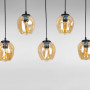 Зображення Люстра підвісна Лофт Light House LS-17191F-5 BK+BR (700) чорна, плафон бурштиновий  ИМ Light-Deco 1 
