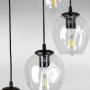 Зображення Люстра підвісна Лофт Light House LS-17191F-5 BK+CL (300) чорна, плафон прозорий  ИМ Light-Deco 1 