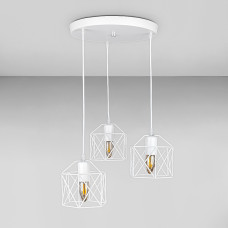 Люстра підвісна Лофт Light House LS-17162F-3 WH (300) біла