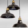 Зображення Люстра підвісна Levistella 7526857F-3 BRZ+BK бронза, плафон чорний  ИМ Light-Deco 1 