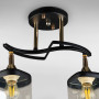 Зображення Люстра стельова Light House DL-18656/2 чорна із золотом, плафон чорний + шампань ИМ Light-Deco 1 