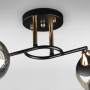 Зображення Люстра стельова Light House DL-18658/2 чорна із золотом, чорний плафон + шампань ИМ Light-Deco 1 
