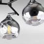 Зображення Люстра стельова Light House DL-18659/3 чорна + хром, плафон дзеркальний з прозорим ИМ Light-Deco 1 