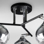 Зображення Люстра стельова Light House DL-18659/3 чорна + хром, плафон дзеркальний з прозорим ИМ Light-Deco 2 