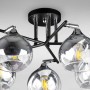 Зображення Люстра стельова Light House DL-18659/5 чорна + хром, плафон дзеркальний з прозорим ИМ Light-Deco 1 