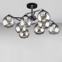 Зображення Люстра стельова Light House DL-18659/8 чорна + хром, плафон дзеркальний з прозорим ИМ Light-Deco 