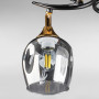 Зображення Люстра стельова Light House DL-18660/2 чорна + золото, плафон димчастий ИМ Light-Deco 1 