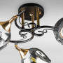 Зображення Люстра стельова Light House DL-18660/3 чорна + золото, плафон димчастий  ИМ Light-Deco 1 