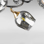 Зображення Люстра стельова Light House DL-18660/3 чорна + золото, плафон димчастий  ИМ Light-Deco 2 