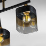 Зображення Люстра стельова Light House DL-18661/3 чорна із золотом, плафон чорний + шампань ИМ Light-Deco 1 