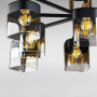 Зображення Люстра стельова Light House DL-18661/8 чорна із золотом, плафон чорний + шампань ИМ Light-Deco 2 