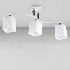 Люстра стельова Light House DL-18662/3 біла + хром, плафон білий 