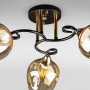Зображення Люстра стельова Light House DL-18663/3 чорна + золото, плафон шампань  ИМ Light-Deco 1 