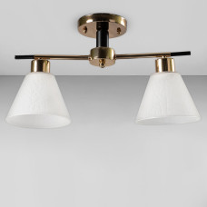 Люстра стельова Light House SC-18701/2 FG+BK 450*160*230 золото + чорний, плафон білий 