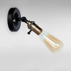 Настінний світильник Бра Light House LS-18714-1 old bronze чорний + стара бронза