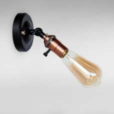 Настінний світильник Бра Light House LS-18716-1 red old copper чорний + червона стара мідь