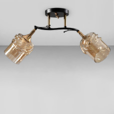 Люстра стельова Light House SC-18738/2 BK+FG 55*29*26 чорний + золото, колір плафону медовий