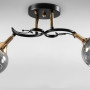 Зображення Люстра стельова Light House SC-18739/2 BK+FG 55*29*26 чорний + золото, колір плафону димчастий ИМ Light-Deco 1 