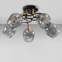Зображення Люстра стельова Light House SC-18739/5 BK+FG 60*60*26 чорний + золото, колір плафону димчастий ИМ Light-Deco 