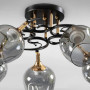 Зображення Люстра стельова Light House SC-18739/5 BK+FG 60*60*26 чорний + золото, колір плафону димчастий ИМ Light-Deco 1 