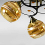Зображення Люстра стельова Light House SC-18740/3 BK+AB D450*240 бронза + чорний, колір плафону янтарний ИМ Light-Deco 2 