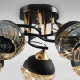Зображення Стельова люстра Light House SC-18741/5 BK+FG D510*230 чорний + золото, колір плафона медовий + чорний ИМ Light-Deco 1 