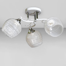 Люстра стельова Light House SC-18744/3 WH+CR D420-240 білий + хром, колір плафона білий з прозорим
