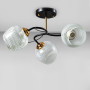 Зображення Люстра стельова Light House SW-18746/3 FGD+BK 450*450*270 чорний + золото, плафон білий з прозорим ИМ Light-Deco 