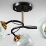 Зображення Люстра стельова Light House SW-18746/3 FGD+BK 450*450*270 чорний + золото, плафон білий з прозорим ИМ Light-Deco 1 