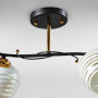Зображення Люстра стельова Light House SW-18747/2 FGD+BK 480*260*260 чорний + золото, плафон білий з прозорим ИМ Light-Deco 1 