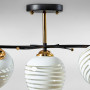 Зображення Люстра стельова Light House SW-18747/3 FGD+BK 500*260*260 чорний + золото, плафон білий з прозорим ИМ Light-Deco 1 