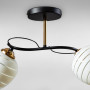 Зображення Люстра стельова Light House SW-18748/2 FGD+BK 440*250*260 чорний + золото, плафон білий з прозорим ИМ Light-Deco 1 