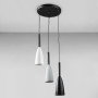 Зображення Люстра підвісна Лофт Light House DL-18755/3 чорна, плафон білий + сірий + чорний ИМ Light-Deco 