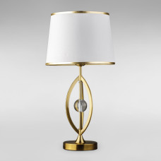 Настільна лампа з абажуром Light House DL-18758/1T латунь, абажур білий
