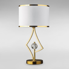 Настільна лампа з абажуром Light House DL-18760/1T латунь, абажур білий
